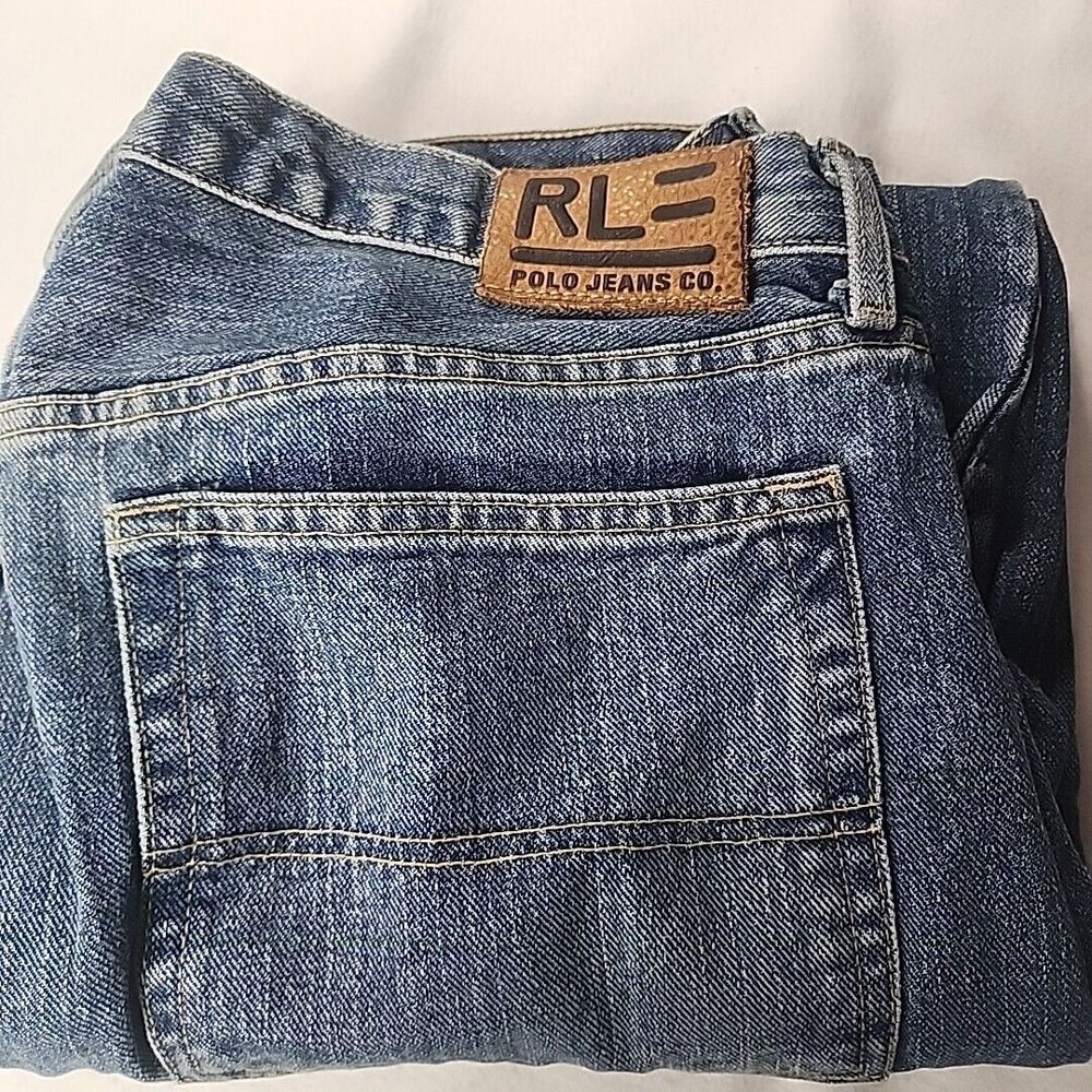 RL Polo Jeans Co Mens Jeans 38 x 30 Classic Fit Medium Wash Zip Fly
